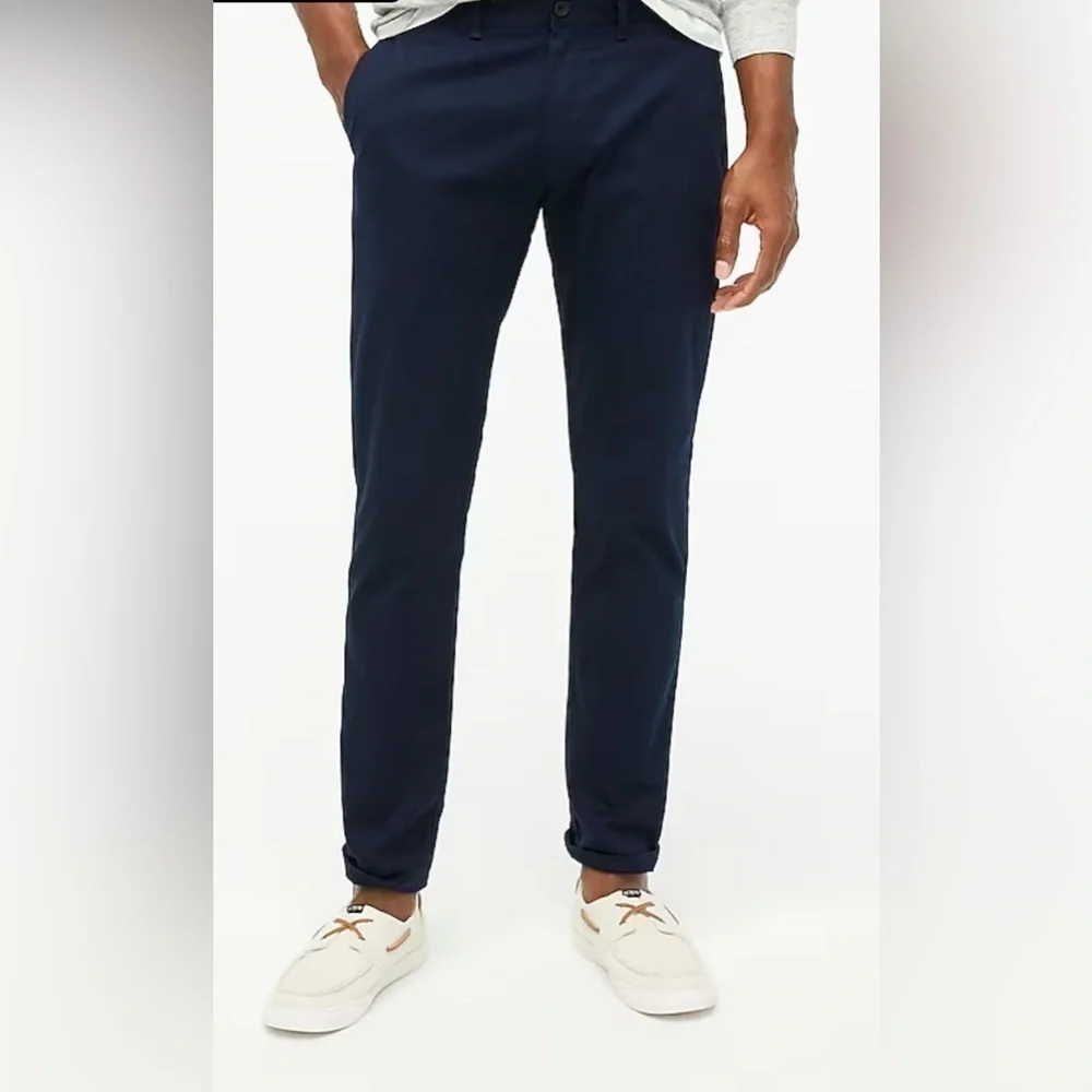 J Crew Factory Slim Flex Chino Pant 36 x 32 Navy Blue